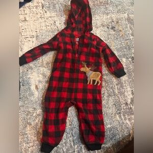Carter's Red and Black Plaid Onesie